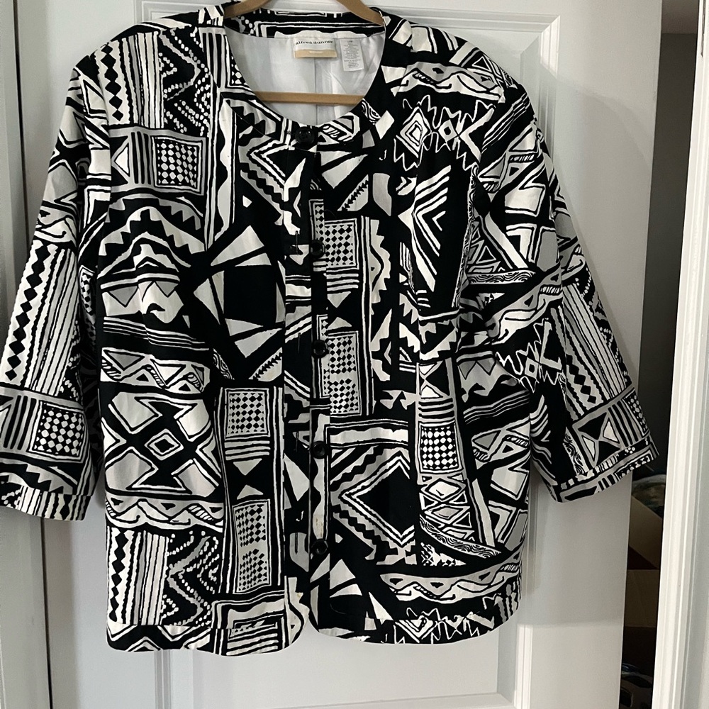 Black and White Geometric Jacket